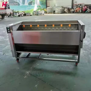 Industrial Commercial Vegetable Washing and Peeling Machine Brush Roller Peeler Washer for Potato Carrot Onion in USA