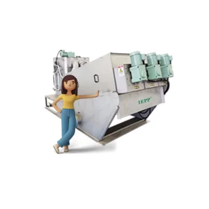 Industrial Effluent Waste Water Treatment Plant Sludge Dewatering Screw Press Dehydrator Machine