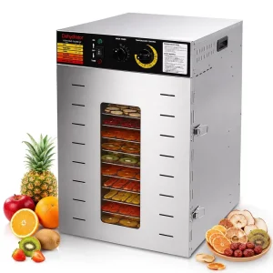 Industrial Electric 20 Layer Stainless Steel Fruit Dehydrator Household Fruit Pet Snack Dryer Commercial Food Drying Dehydrate