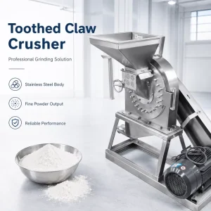 Industrial Electric Stainless Steel Herb Grinder & Pulverizer Machine with Gearbox and Motor for Food Processing