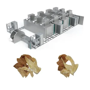 Industrial Fruit Vegetable Dehydrator with Engine Hot Air Drying Machine for Food Pet Use 1500g