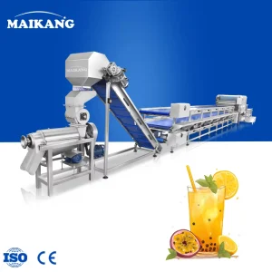 Industrial Fruit Washing & Juicing Production Line for Kiwi Pomegranate Passion Fruit Fig Persimmon Lychee Longan