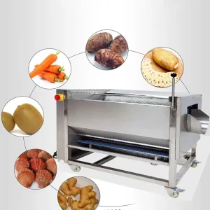 Industrial Ginger Potato Cassava Carrots Radish Washer Peeler Vegetable Washing Machine