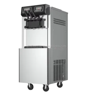 Industrial Nut Fruit Ice Cream Machine for Milk Water Energy Saving High Efficiency All Stainless Steel Commercial Use 3 Flavor