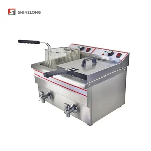Industrial Restaurant 24L 2 Tank Electric Deep Chips Fryers Countertop Machine