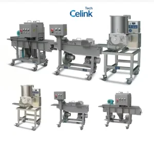 Industrial Small Big Chicken Nugget Forming Battering Frying Line Meat Pie Burger Patty Maker Making Machine Hash Brown Line