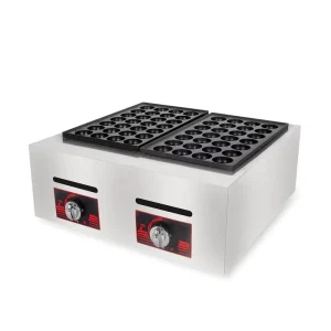 Industrial Takoyaki Maker Machine Kitchen Equipment Commercial Gas Japanese Takoyaki Griddle with 2 Plates