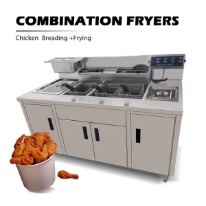 Industry Equip Gas Deep Fryer Electronic Open Double Freidora De Papas Gas Chicken Pressure Fryer