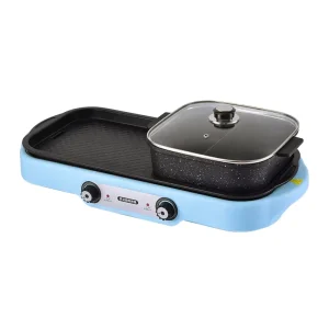 Innovative Function Electric Griddle Flat Plate Grill Pan Hot Pot Barbecue 2 In1 Non-stick Frying Pan