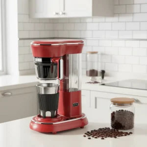Instant Coffee Maker Ground Coffee Machine 450ml Water Tank for Office Use