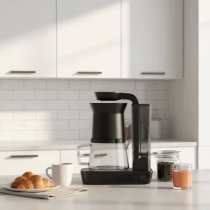 Instant Drip Coffee Maker Machine Electric Glass Housing 4 Cup Capacity Hotel Household Use