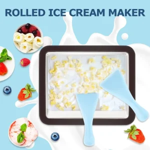 Instant Ice Cream Maker Cold Plate Rolled Ice Cream Machine Sweet Spot Ice Cream Maker for Homemade Rolled Ice Cream Softserve