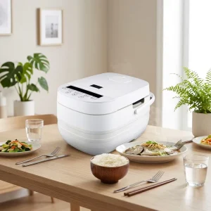 Intelligent IH Rice Cooker 1100W Induction Heating with Removable Inner Lid Easy Clean