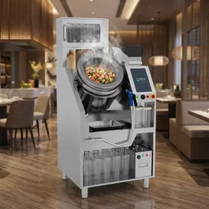 Intelligent Stainless Steel Cooking Machine with Self-Cleaning Digital Touchscreen for Fried Noodles Fried Rice Mixed Vegetables
