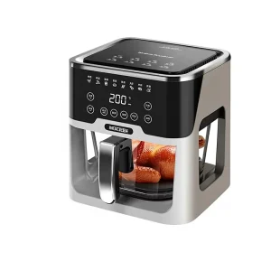 Intelligent Voice Stainless Steel Air Fryer Household Visual Automatic High end Multifunction 4L 5L Capacity Oven Timing
