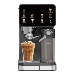 Italian Espresso Machine for Home Use with High Pressure Automatic Milk Frothing Smart Color Screen All in one Coffee Maker