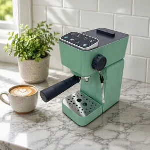 Italian Semi Automatic Espresso Coffee Machine Electric Multi Function Steam LCD Display Household Use Coffee Maker