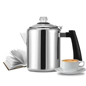 Italian Stove Top Percolator Stovetop Non Electric Classical Stainless Steel Induction Coffee Maker Moka Pot