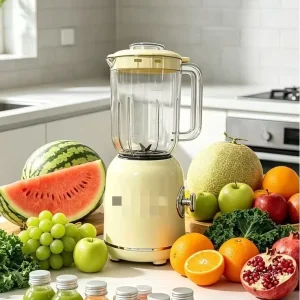 Italian Style All-in-one Food Processor Retro Design High-speed Blender USB/Electric 3-Speed Smoothies Maker Mashing Household