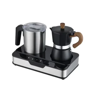 Italian Style Premium Electric Milk Frother with Chocolate Melting Pot Function for Household Use