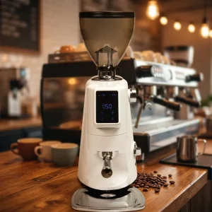 JX 680PRE Commercial Aluminum Flat Burr Coffee Grinder 74mm 1.2kg Capacity Household & Hotel Use Electric