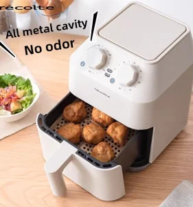 Japan Retro Style Metal Air Fryer Oven All in One Fryer with Mechanical Knob Control