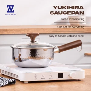 Japanese Hammered Saucepan Tri Ply 18/8 Stainless Steel Milk Pots Sample Available Professional Kitchen Stainless Steel Cookware