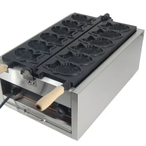 Japanese Stainless Steel Electric Fish Taiyaki Machine Non Stick Open Mouth Waffle Maker