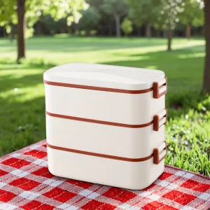 Japanese style Multi layer Plastic Food Grade 1 3L Capacity Lunch Box for Students Office Workers Double layer Bento Box
