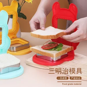 KK138 Custom Stainless Steel Square Sandwich Mold Maker DIY Toast Sandwich Cutter and Sealer