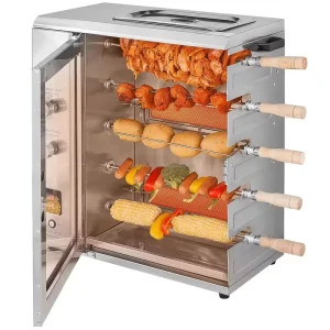 KOIDA Chicken Brazilian BBQ Kebab Rotisserie Grill Machine for Home Restaurant Kitchen Chicken Rotisserie Gas Oven