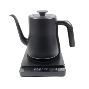 KT90PRO Smart Digital Electric Kettle Black GooseNeck Design 1L Capacity 304 Stainless Steel Cordless 360 Degree