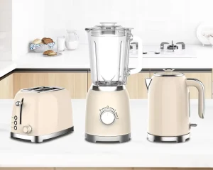 Kettle Electric Home Appliance Sets Retro Toaster Stainless Steel Electric Kettle and Toaster Set (4pcs)