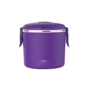 Kids Food Warmer Electric Lunch Box Portable Stainless Steel Inner Pot 1L Capacity Car Use Self Heating