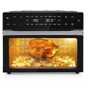 Kitchen 18 in 1 Air Fryer Oven 32Qt Oilless Air Fryer Combo with Rotisserie Toast Bake Roast Reheat Functions