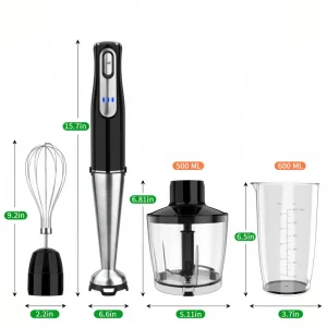 Kitchen 3 in 1 Hand Blender Stick Including Whisk 120W Rechargeable Blender with 7.4V 2000mAh Li ion Battery