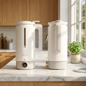 Kitchen Appliances 500W 600ml Capacity 4 Blades Heating Function Low Noise Household Use Blender Mixer with Knob + Press Control