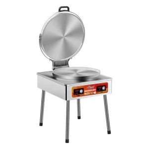 Kitchen Commercial Electric Crepe Pancake Maker Digital Temperature Control 1C Stainless Steel Easy Cleaning