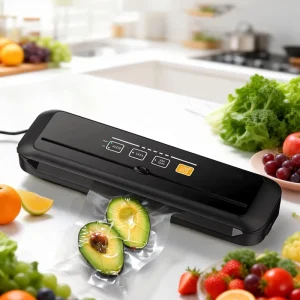Kitchen Compact Vacuum Sealer Machine for Dry and Moist Food Vacuum Packing with Smart Touch Control Vacuum Bags Household