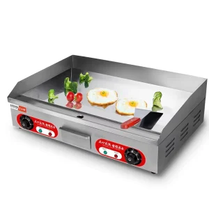 Kitchen Equipment BBQ Grill Electric Multifunctional Counter Top Flat Griddle Machine Chrome Plating Griddle