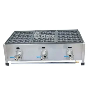 Kitchen Equipment Commercial Gas Takoyaki Maker Machine Japanese Takoyaki Griddle With 3 Plates