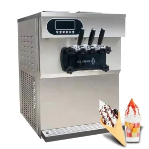 Kitchen Equipment Manufacturers Professional Commercial 25L/H Large Output Ice Cream Machine Maker Automatic 3 Flavor Soft Serve Ice Cream Machine