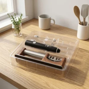 Kitchen Gift Set 4-in-1 Knife Sharpener with USB Rechargeable Electric Milk Frother 3 Speed Coffee Froth Maker
