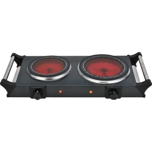 Kitchen Hob Two Burners Ceramic Hotplate Cooker Electric Cooktops Stove