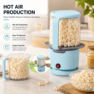 Kitchen Kids Home made Portable Electric Popcorn Machine Movie Snack Household Healthy Hot Air Oil Free Corn Popcorn Maker