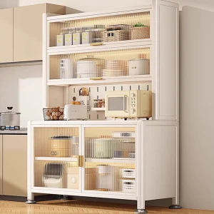 Kitchen Living Room Shelves Dining Side Multi Layer Oven Microwave Pots Pans Multifunctional Storage Dining Room Cabinet