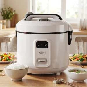 Kitchen Mechanical Type Drum Rice Cooker 4L with Steamer for Household Cooking