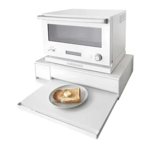 Kitchen Microwave & Oven Bottom Pull Out Ferroalloy Storage Rack Model 2513 for Drawer Partition Pot Bowl Plate Prep Food