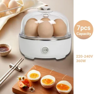 Kitchen Plastic Household 7 Eggs Holder Electric Egg Boiler Portable Rapid Egg Cooker