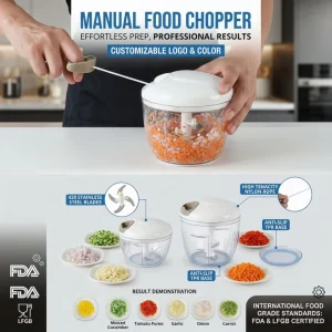 Kitchen Pull Cord Vegetable Food Chopper Manual Hand Blender Processor Pullcord Chopper